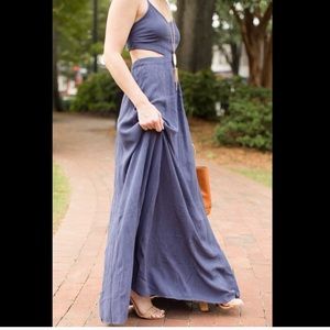 Cutout maxi summer dress